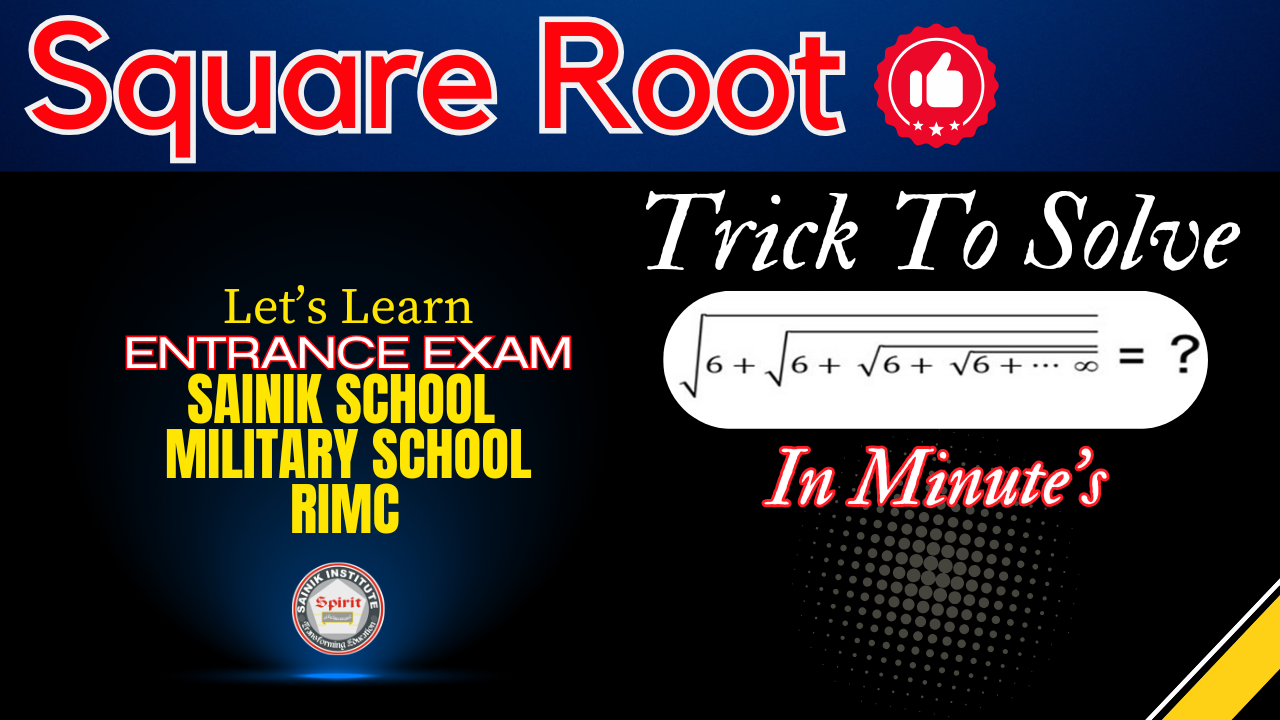 Square Root Advance Question Trick 